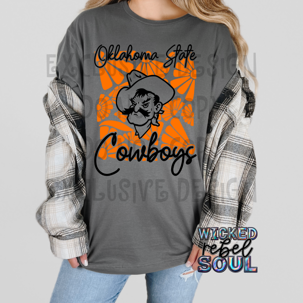 FOOTBALL TEAMS ; Retro groovy flowers EXCLUSIVE - DTF TRANSFER