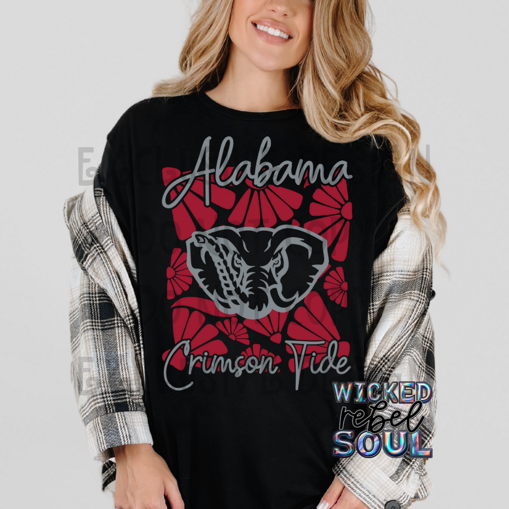 FOOTBALL TEAMS ; Retro groovy flowers EXCLUSIVE - DTF TRANSFER