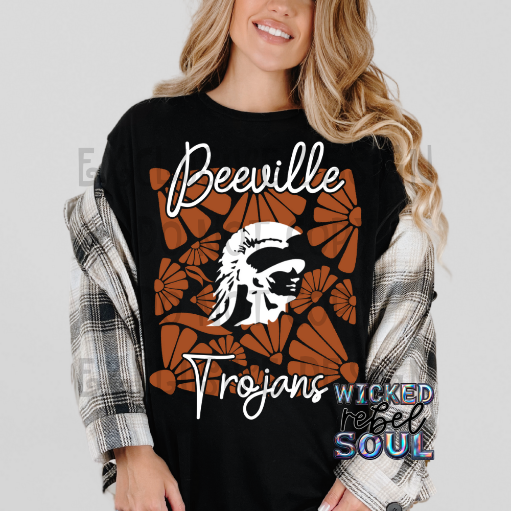 FOOTBALL TEAMS ; Retro groovy flowers EXCLUSIVE - DTF TRANSFER
