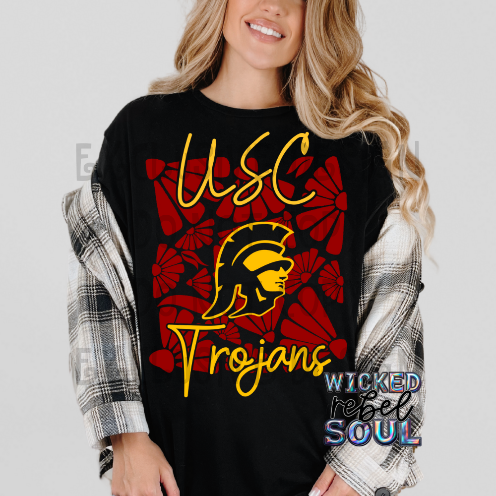 FOOTBALL TEAMS ; Retro groovy flowers EXCLUSIVE - DTF TRANSFER