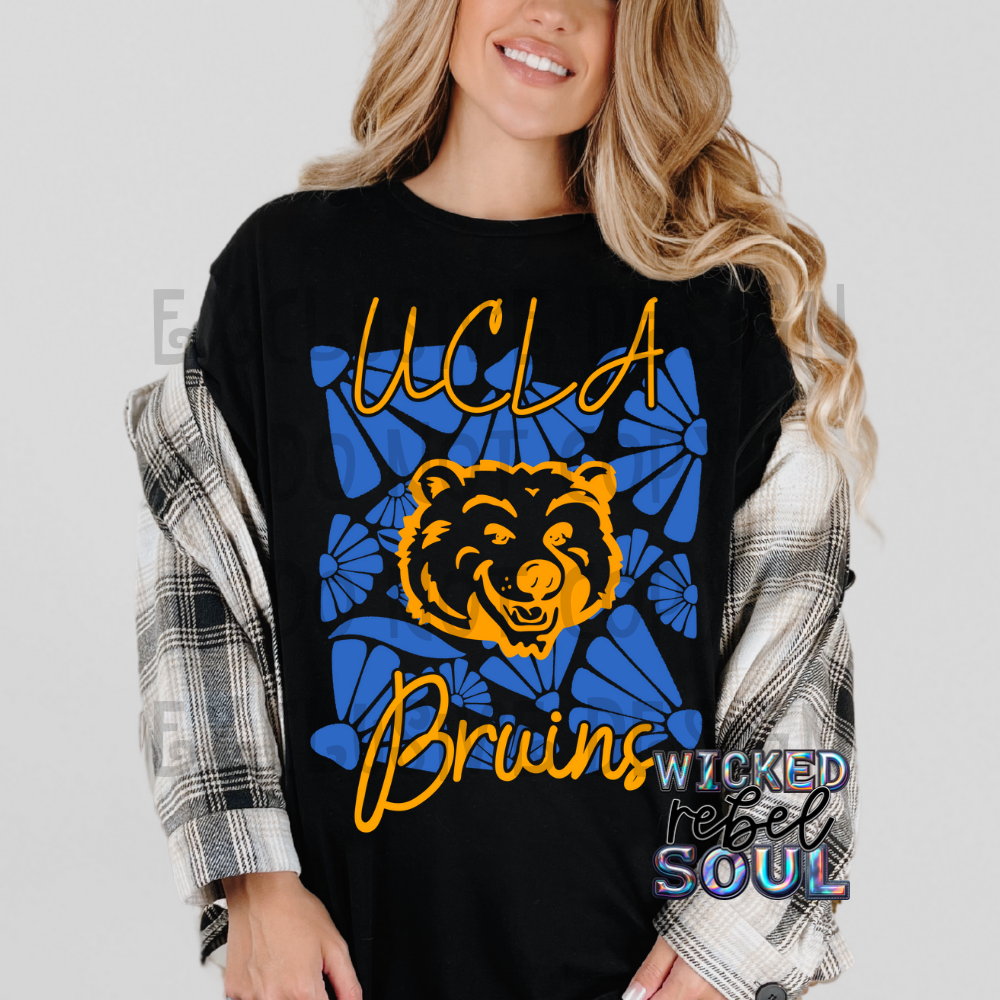 FOOTBALL TEAMS ; Retro groovy flowers EXCLUSIVE - DTF TRANSFER