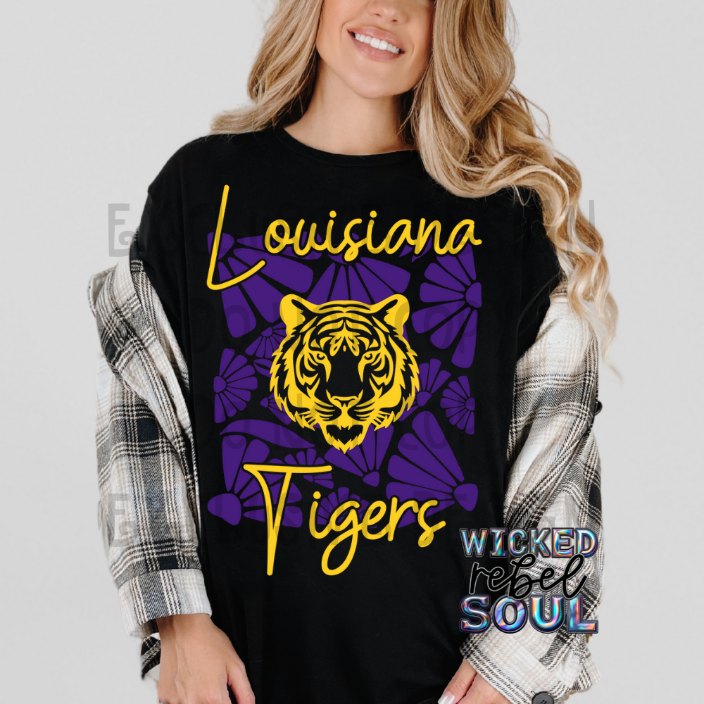 FOOTBALL TEAMS ; Retro groovy flowers EXCLUSIVE - DTF TRANSFER