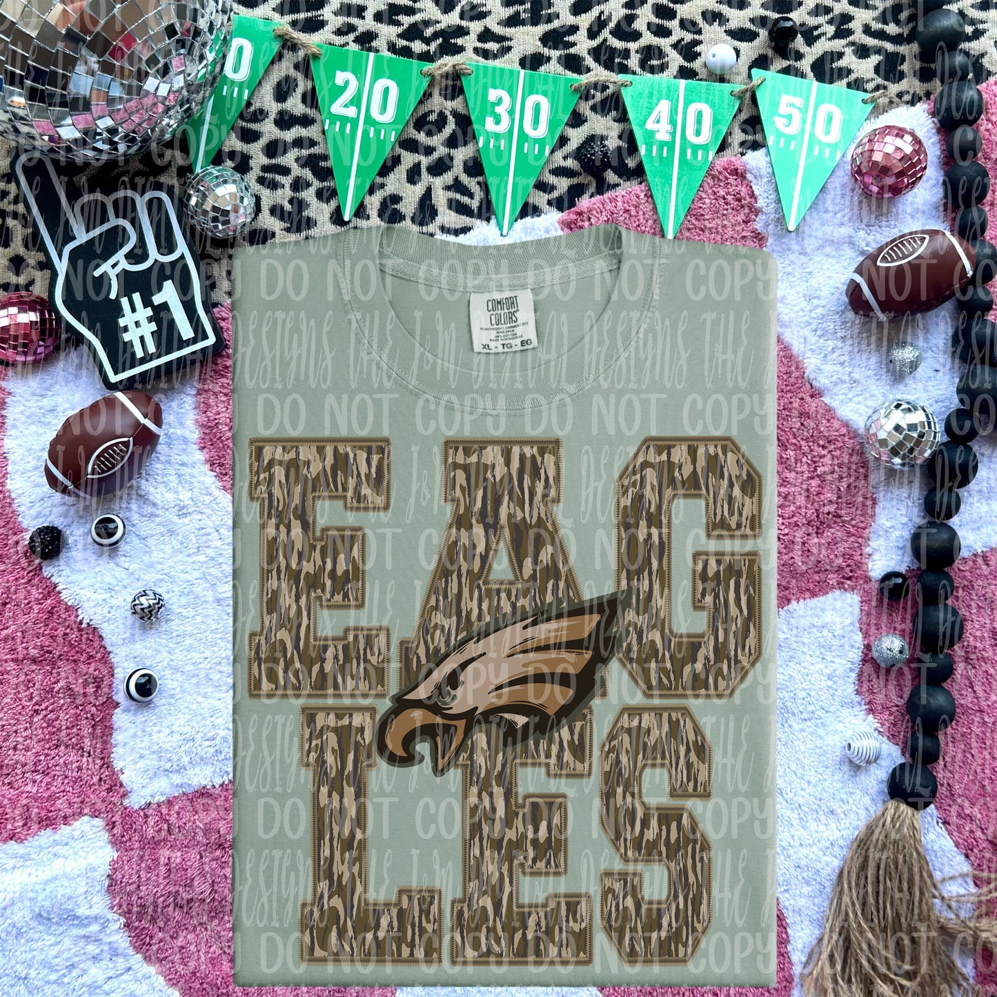 Eagles - mascot camo - DTF TRANSFER (JMD)