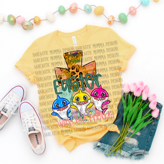 Easter is better with my friends shark-DTF TRANSFER (SMD)