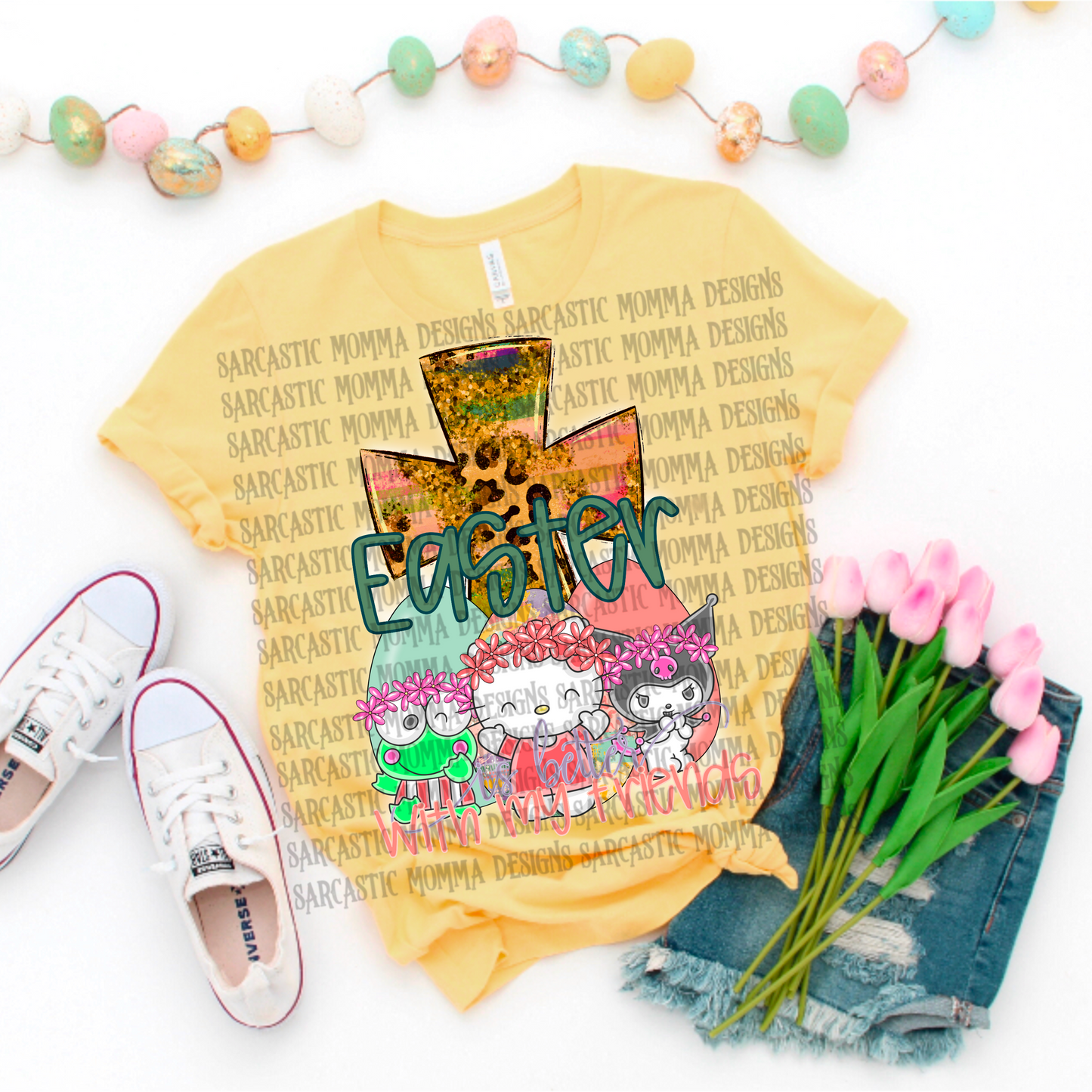 Easter is better with my friends kitty-DTF TRANSFER (SMD)