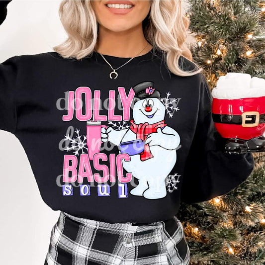 Jolly Basic Soul snowman - DTF TRANSFER ONLY (TED)