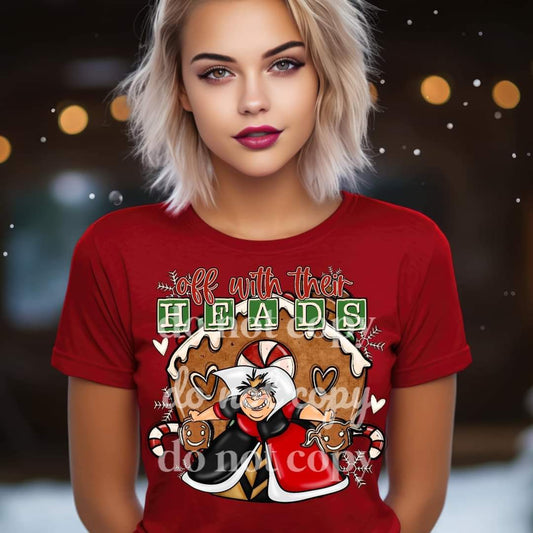 Off with their heads - DTF TRANSFER (TED/SSDD) villain christmas