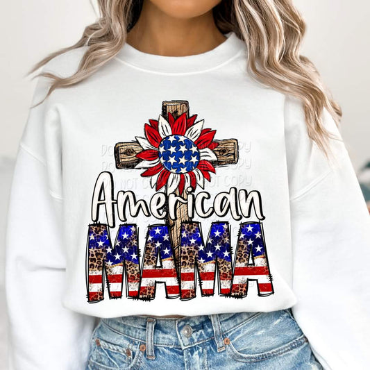 American Mama cross - DTF TRANSFER (KD collab)
