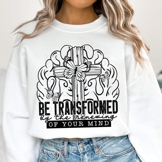Be transformed faith cross butterfly - DTF TRANSFER (KD collab)