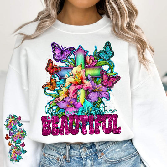You are beautiful faux sequin - DTF TRANSFER (KD collab)