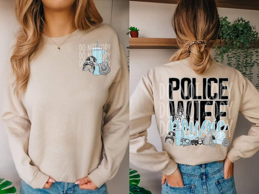 Police Wife Bougie - DTF TRANSFER (TED)