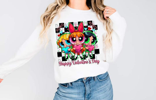 Power Puff Valentine's Girls - DTF TRANSFER (FDC/DFDC)