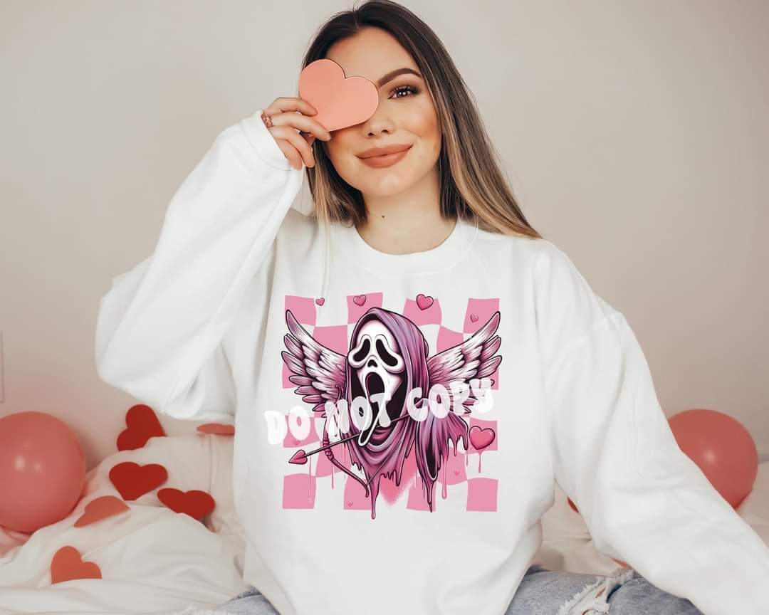 Horror Cupid scream - DTF TRANSFER (RDC) Valentines