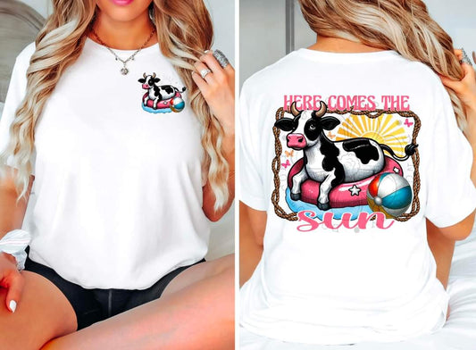 Here comes the sun cow - DTF TRANSFER (FDC)