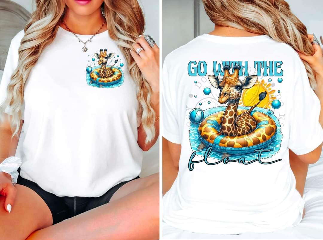 Go with the float giraffe - DTF TRANSFER (FDC)