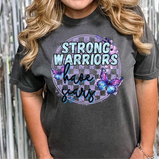 Strong warriors have scars BUTTERFLIES - DTF TRANSFER (WRS)