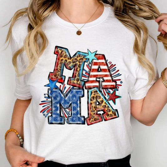 Mama leopard fireworks - DTF TRANSFER (SSDD)