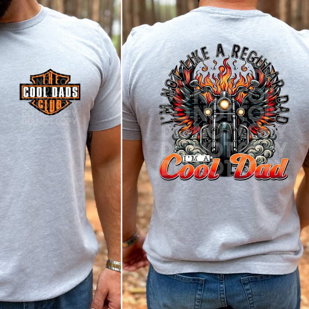 Cool Dads Club motorcycle - DTF TRANSFER (TED)