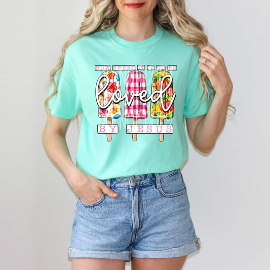 Loved by Jesus - DTF TRANSFER (TED / SAL SUMMER FAITH COLLAB)
