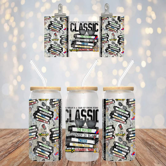 Classic movies 90s - UV dtf wrap 16oz libbey : TED