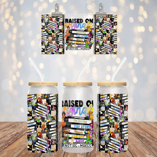 Raised on originals movies 90s - UV dtf wrap 16oz libbey : TED