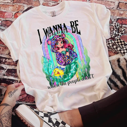 Mermaid I wanna be where the people aren't - DTF TRANSFER (SSDD)