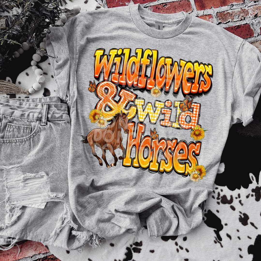 Wildflowers & wild horses - DTF TRANSFER (SSDD)