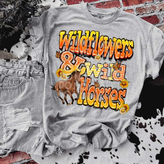 Wildflowers & wild horses - DTF TRANSFER (SSDD)
