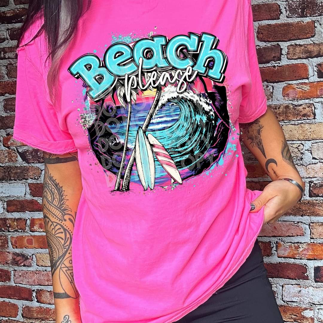 Beach please - DTF TRANSFER (SSDD)