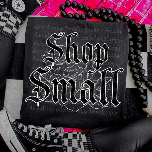 Shop Small white outline - DTF TRANSFER (MMDD)