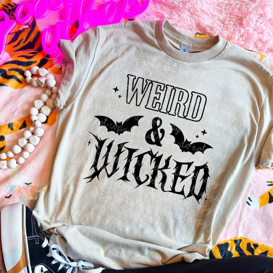 Weird & Wicked black - DTF TRANSFER (MMDD)