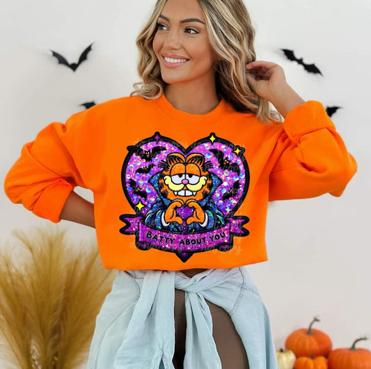 Batty about you cat - DTF TRANSFER (Falloween Collab) RHD/CST