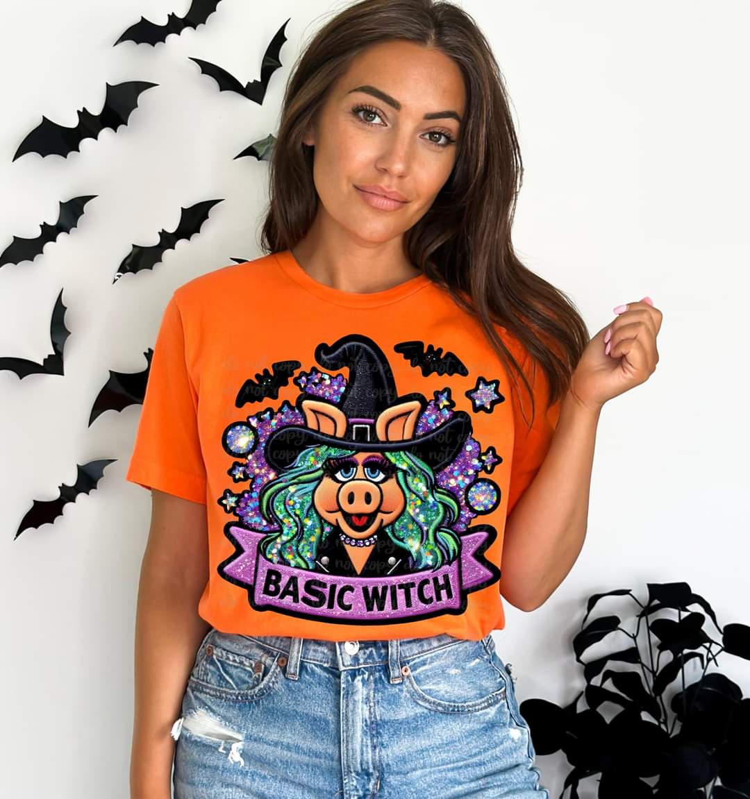 Basic Witch Piggy - DTF TRANSFER (Falloween Collab) RHD/CST