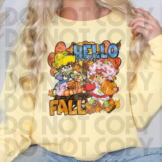 Hello Fall Strawberry Shortcake - DTF TRANSFER (Falloween Collab) RHD/CST