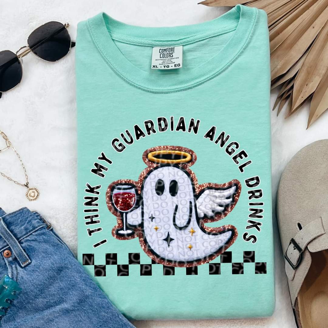 My guardian angel drinks ghost - DTF TRANSFER