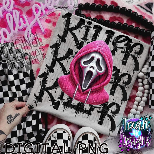 Killer horror dude - DTF TRANSFER (T4KD) white text***