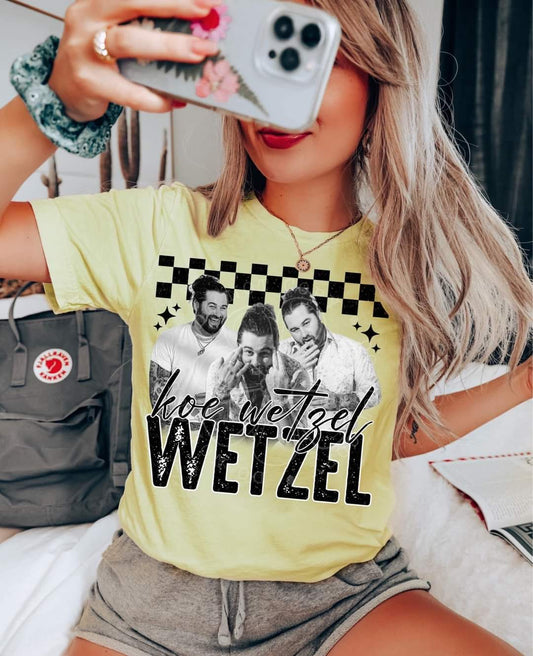 Koe Wetzel - DTF TRANSFER (LDC) checkered music