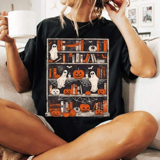 Ghost bookshelves books - DTF TRANSFER (ULF)