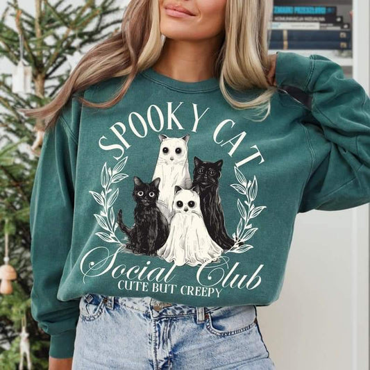 Spooky cat social club - DTF TRANSFER (ULF)