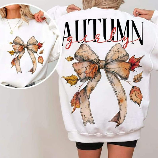 Autumn girly big bow - DTF TRANSFER (ULF)