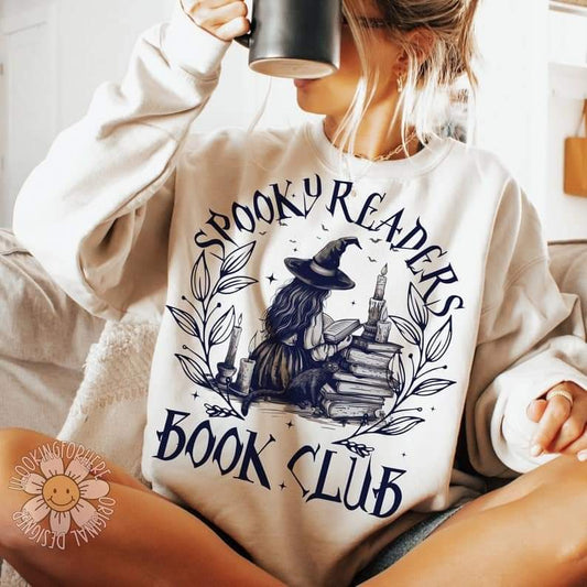 Spooky readers book club Black cat - DTF TRANSFER (ULF)
