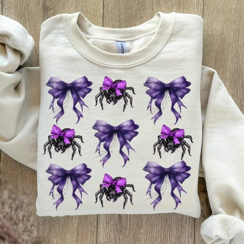 Purple spider bows coquette - DTF TRANSFER (ULF)