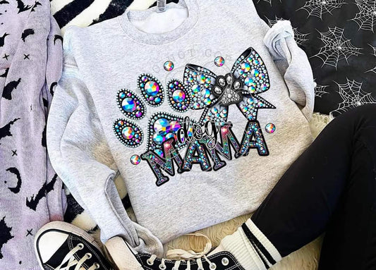 Dog Mama rhinestones - DTF TRANSFER (FDC)