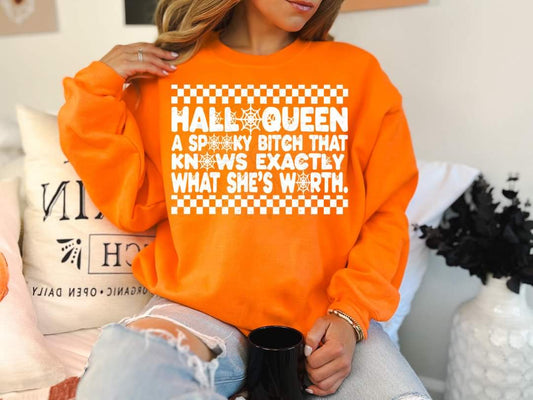 Halloqueen WHITE - DTF TRANSFER (LDC A24)