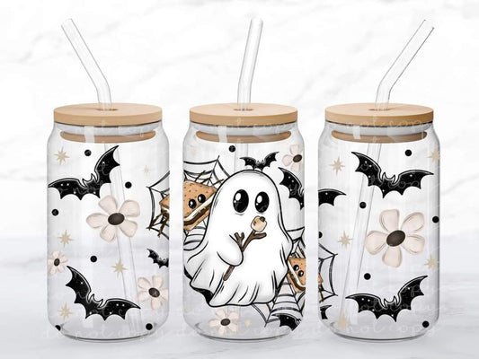 Ghost smores - UV dtf wrap 16oz libbey : MMDD