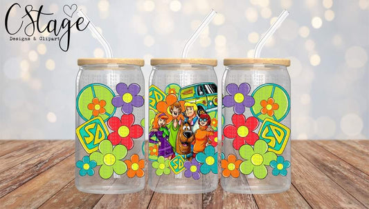 Ruhroh SD - FOR Libbey glass can 16oz UV DTF cup wrap decal (CSD)