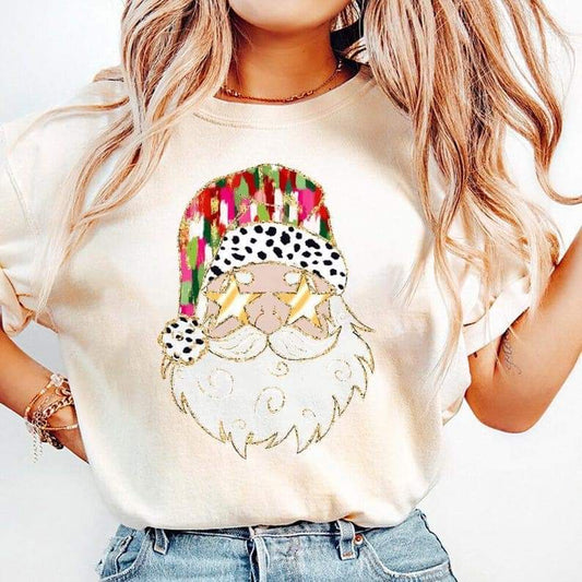 Santa paint strokes dotted - DTF TRANSFER