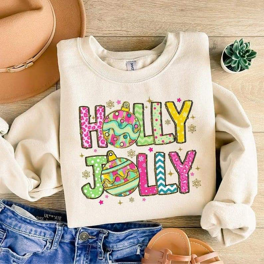 Holly Jolly ornaments - DTF TRANSFER