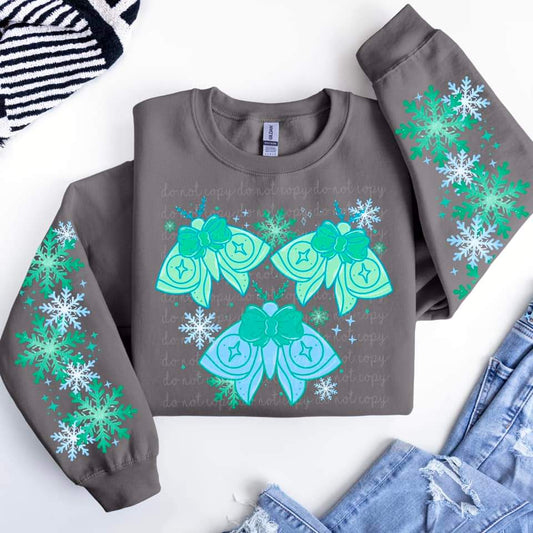 Green & blue winter moths - DTF TRANSFER (MMDD)