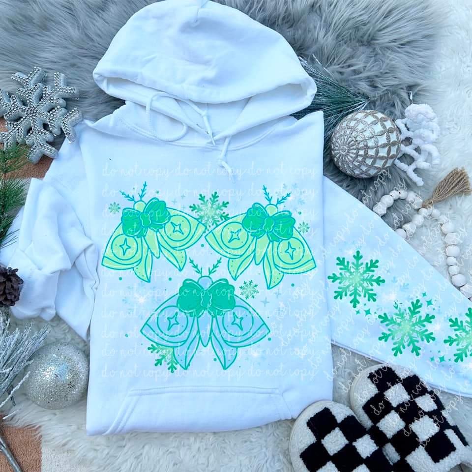 Green & blue winter moths - DTF TRANSFER (MMDD)